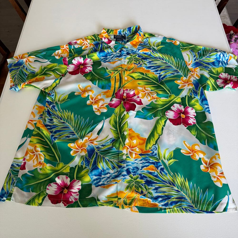 Polo Ralph Lauren Mens Vintage Caldwell Camp Shirt Hawaiian XXL 90s Tropical